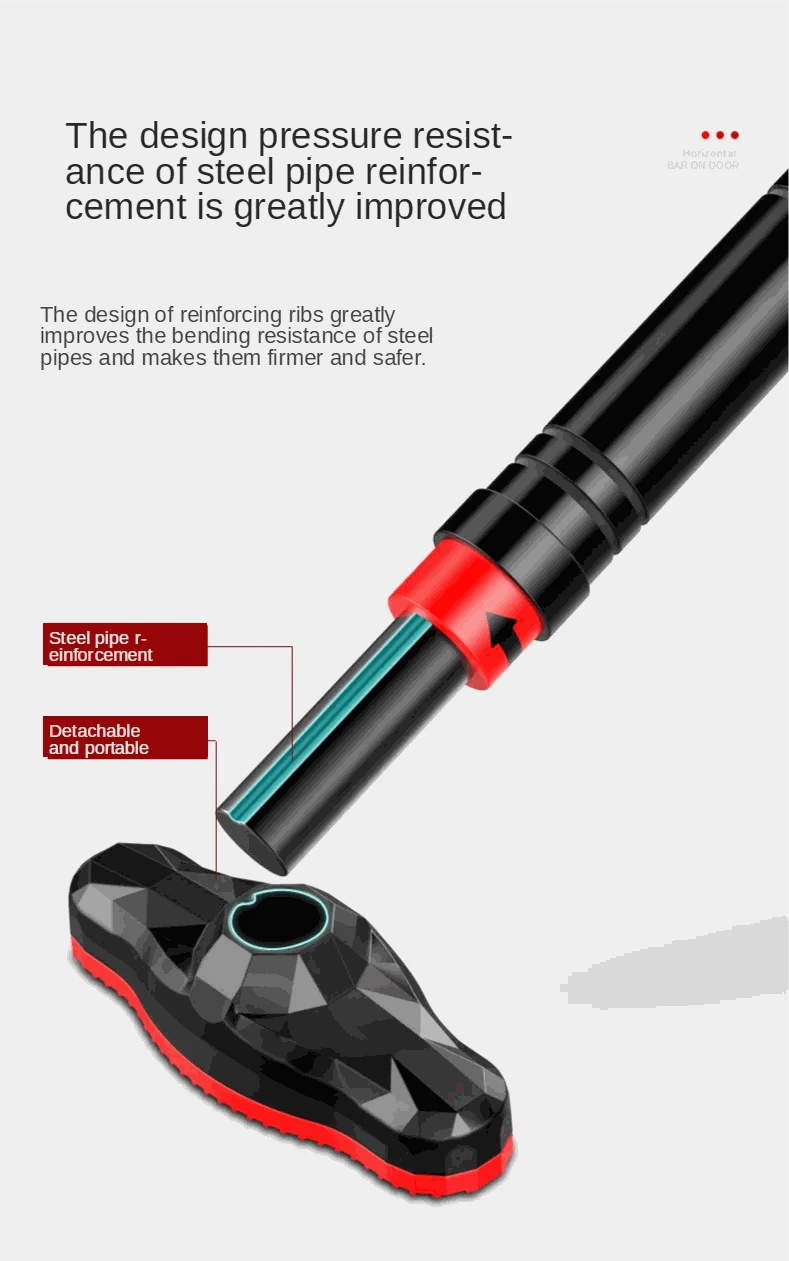Large Adjustable Door Horizontal Bar for Home Training-65-100cm / Poland