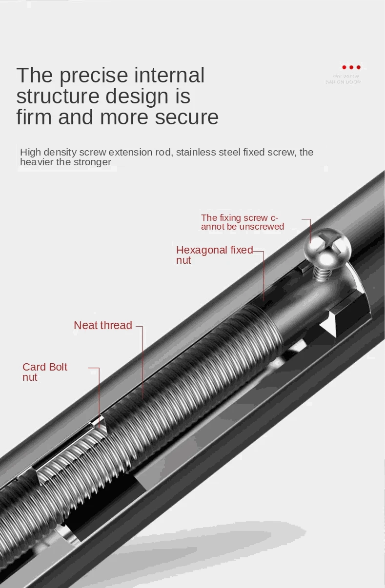 Large Adjustable Door Horizontal Bar for Home Training-65-100cm / Poland