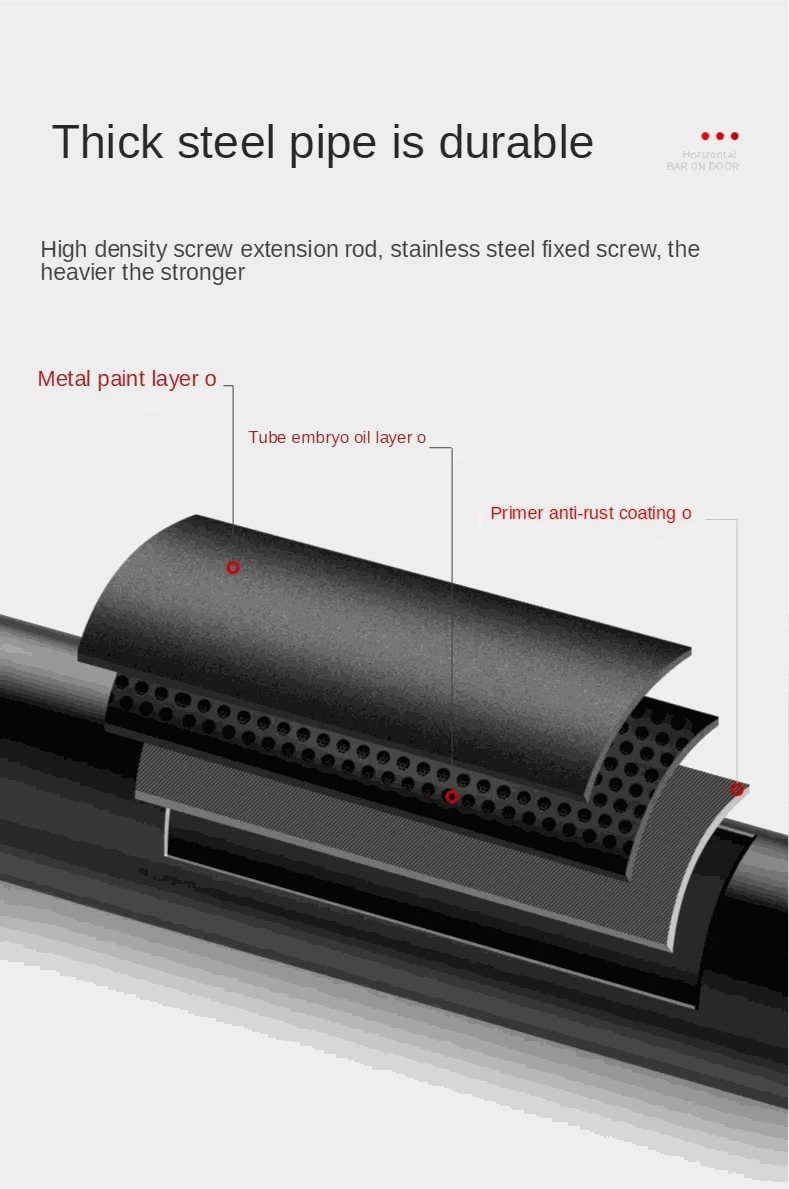 Large Adjustable Door Horizontal Bar for Home Training-65-100cm / Poland