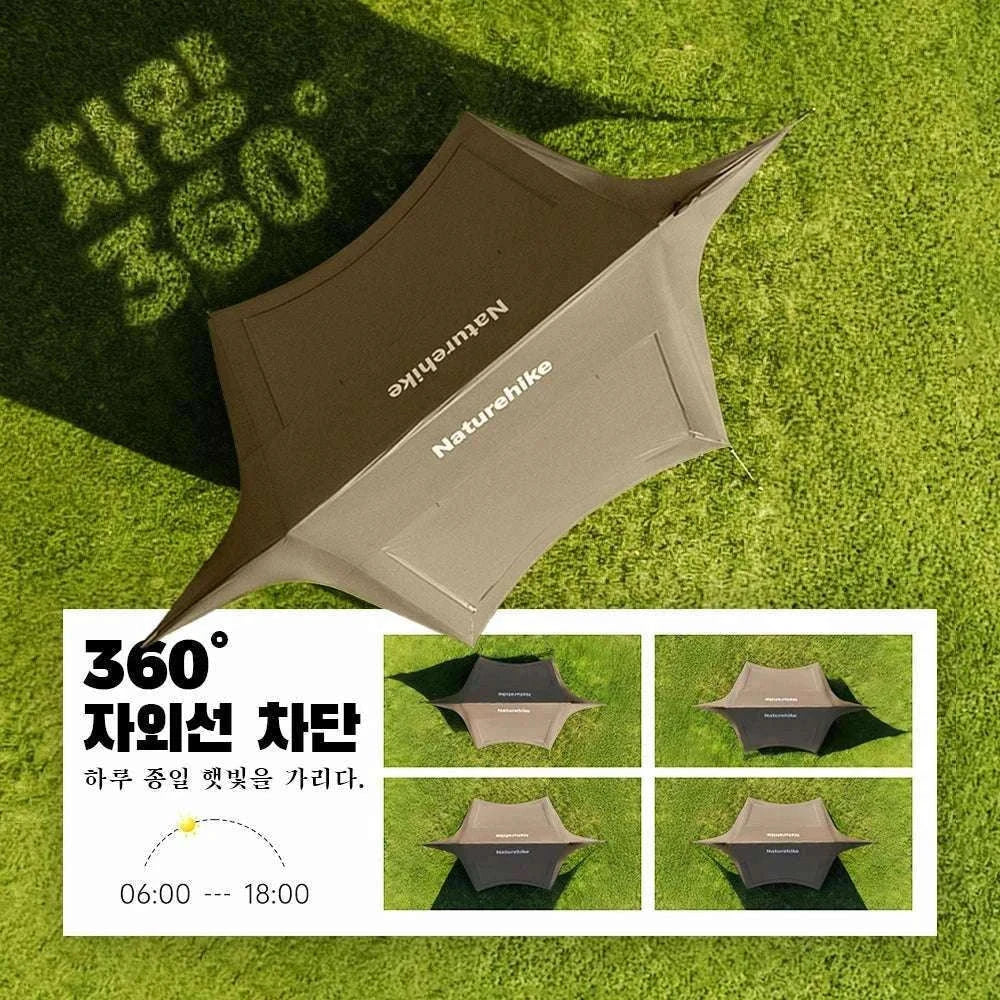 Large Camping Sun Shelter Awning 12–18 Person Waterproof Canopy-M