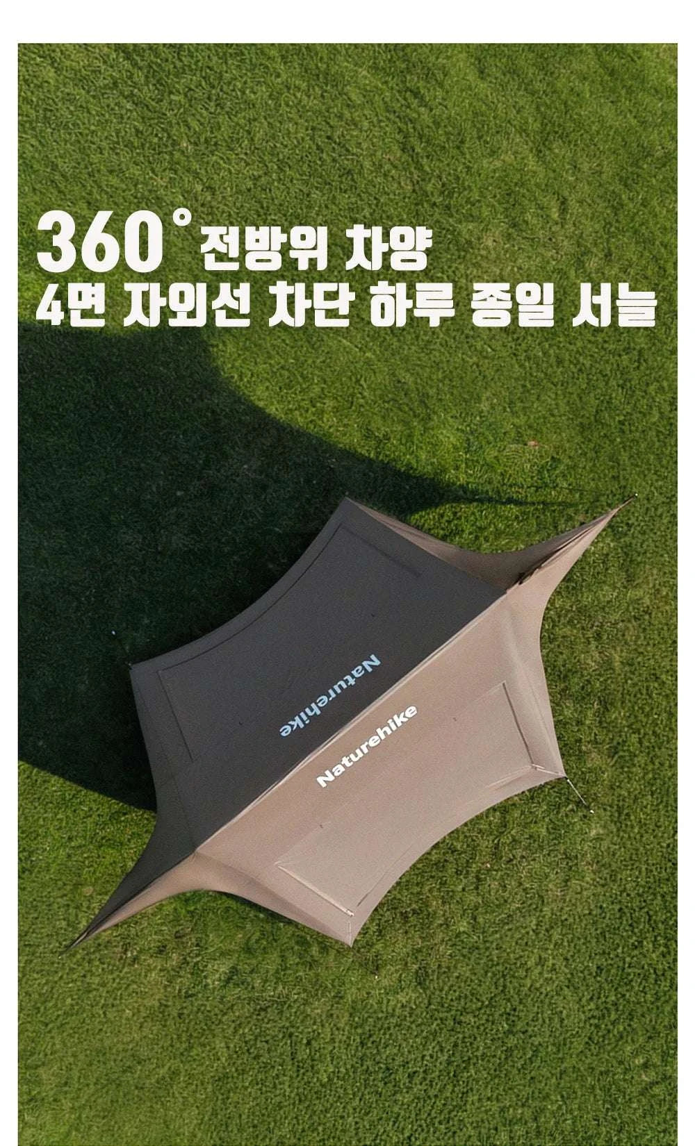 Large Camping Sun Shelter Awning 12–18 Person Waterproof Canopy-M