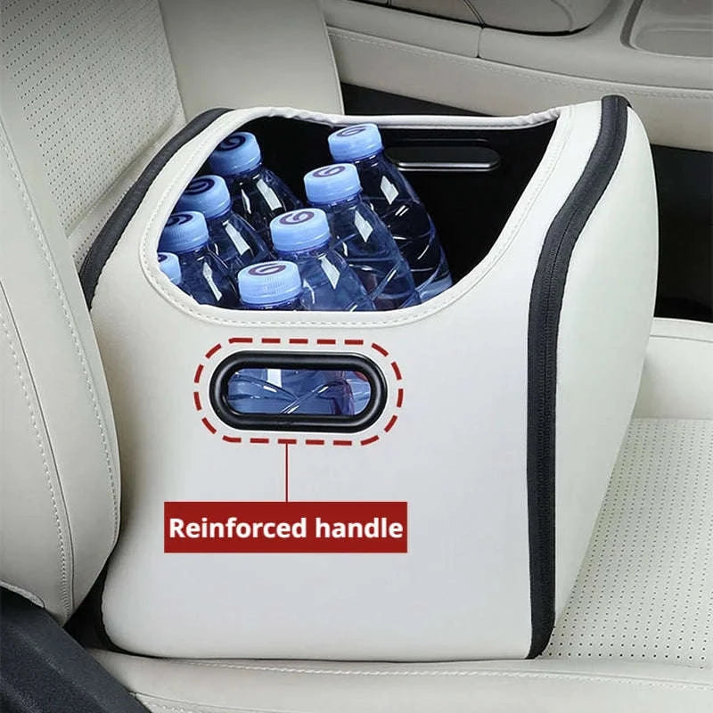Large Capacity Car Seat Organizer with Side Opening and Mesh Pockets-Brown