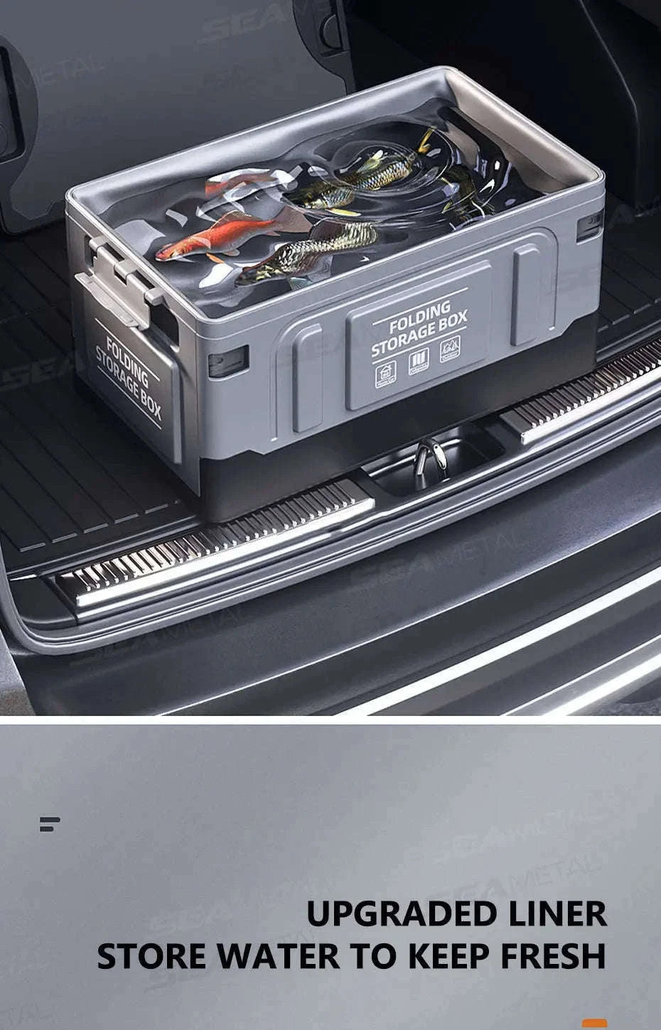 Large-Capacity Foldable Trunk Storage Box 61L-No waterproof bag