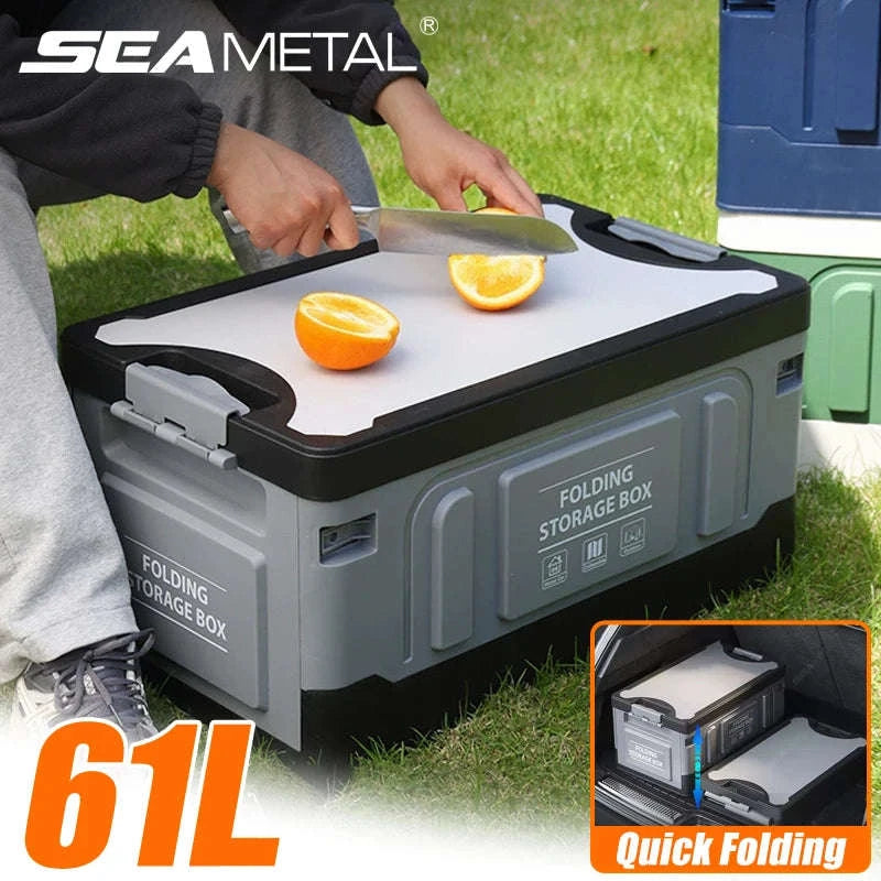 Large-Capacity Foldable Trunk Storage Box 61L-No waterproof bag