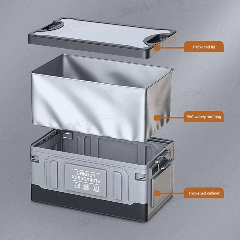 Large-Capacity Foldable Trunk Storage Box 61L-No waterproof bag
