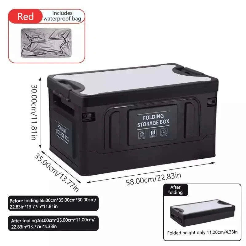 Large-Capacity Foldable Trunk Storage Box 61L-No waterproof bag