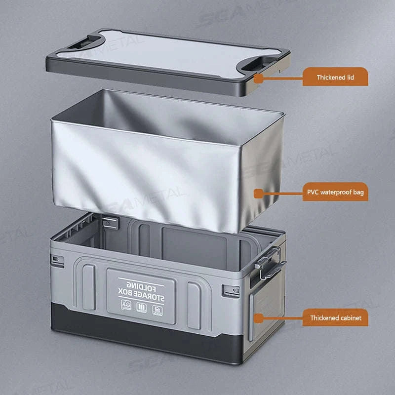 Large-Capacity Foldable Trunk Storage Box 61L-No waterproof bag