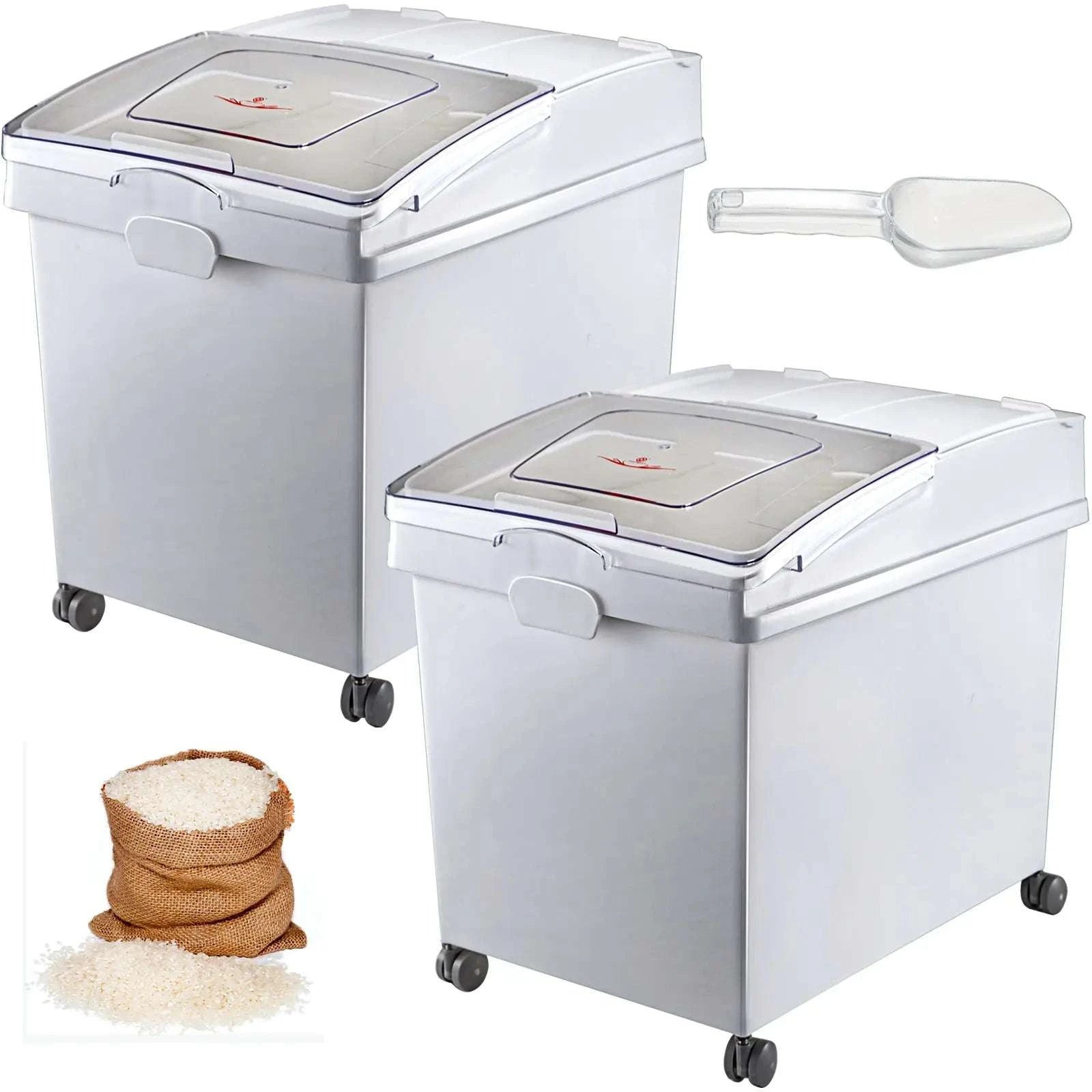 Large Capacity Ingredient Storage Bin with Wheels & Scoop-3 pack / spain