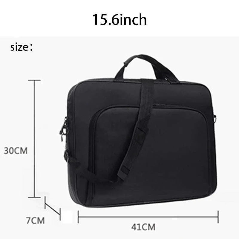 Large Capacity Laptop Briefcase 15.6"–17" Nylon Work Bag-black / 15.6inch