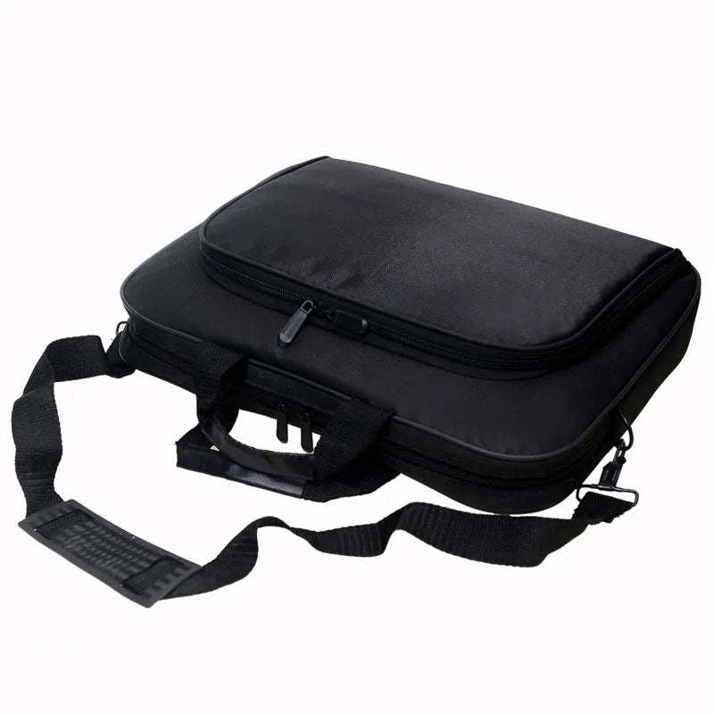 Large Capacity Laptop Briefcase 15.6"–17" Nylon Work Bag-black / 15.6inch