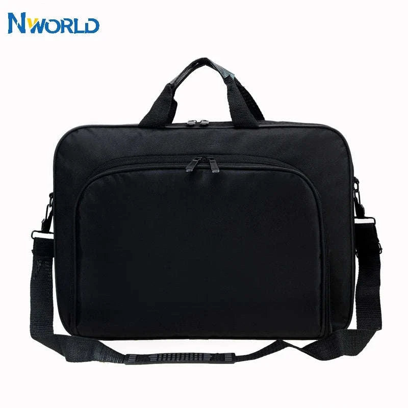 Large Capacity Laptop Briefcase 15.6"–17" Nylon Work Bag-black / 15.6inch