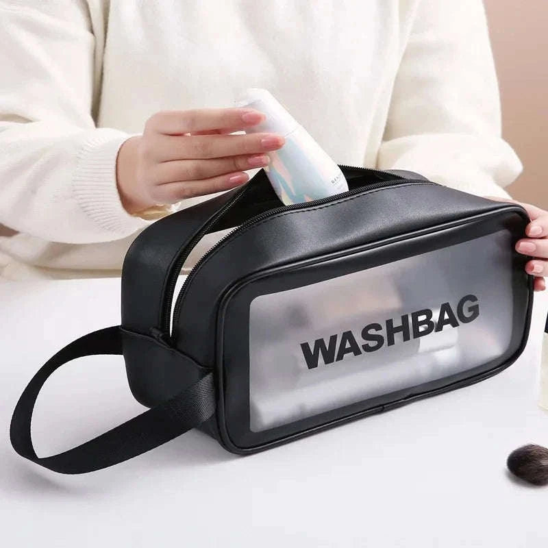 Large Capacity Makeup Storage Bag – Portable Waterproof Travel Organizer-Black M / China Mainland