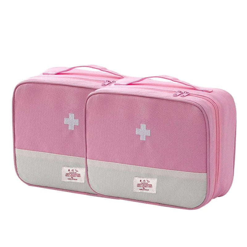 Large Capacity Medicine Bag – Portable Medical Storage Organizer-One size / Blue