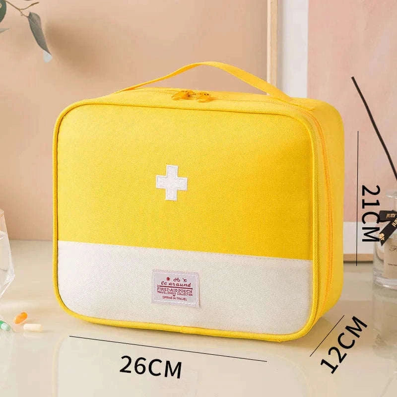 Large Capacity Medicine Bag – Portable Medical Storage Organizer-One size / Blue