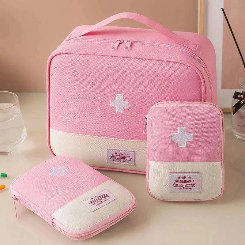 Large Capacity Medicine Bag – Portable Medical Storage Organizer-One size / Blue