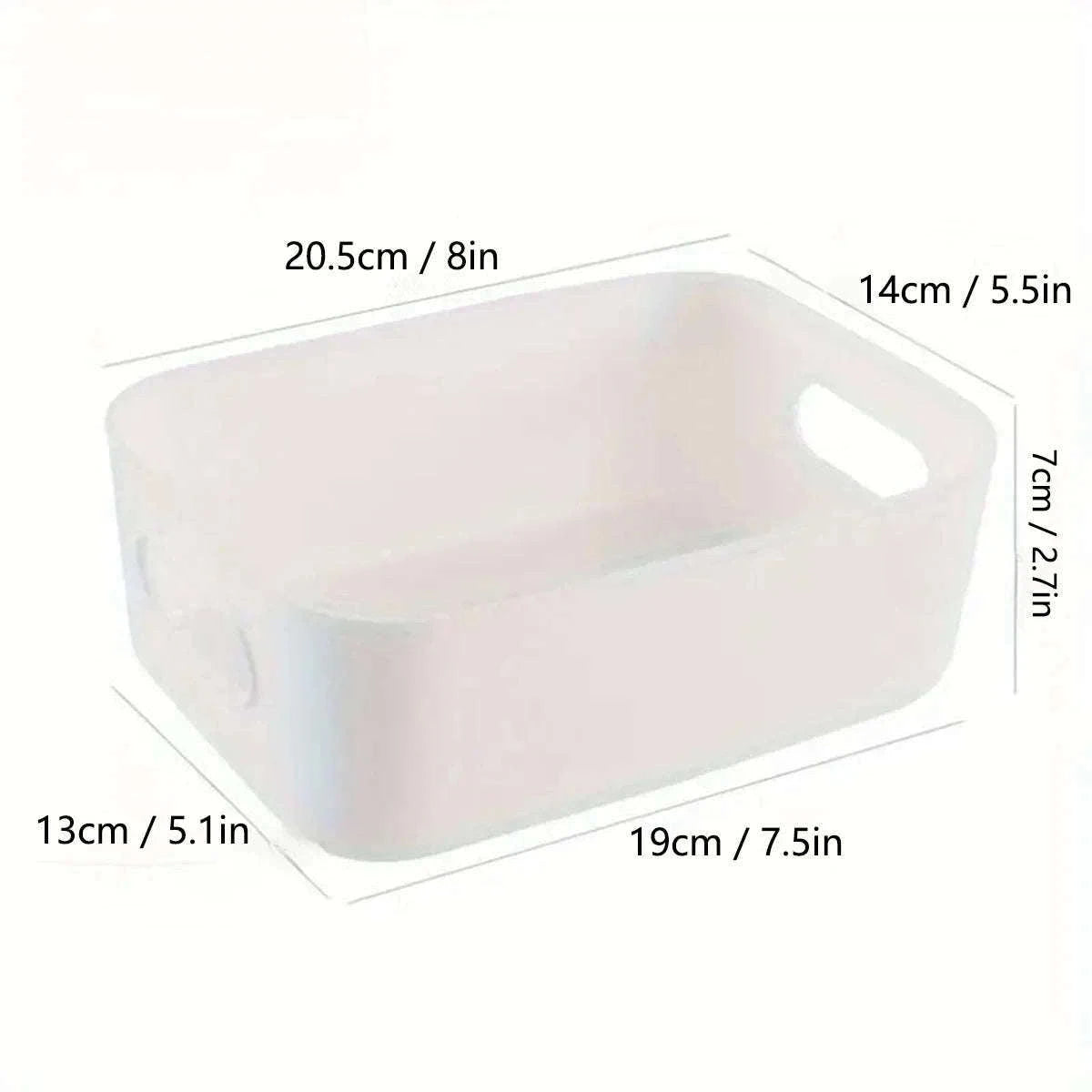 Large Capacity Storage Box with Cover for Home Organization-White