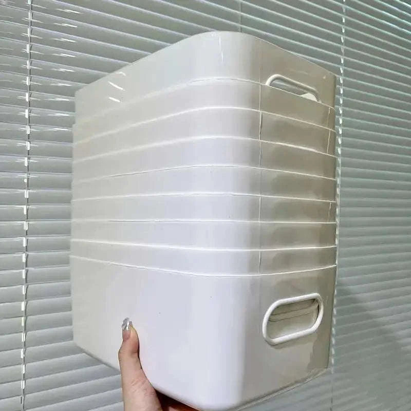 Large Capacity Storage Box with Cover-White