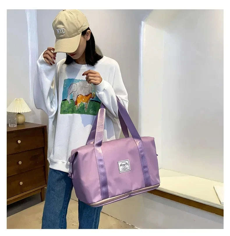 Large-Capacity Travel Bag for Women with Handle-Pink