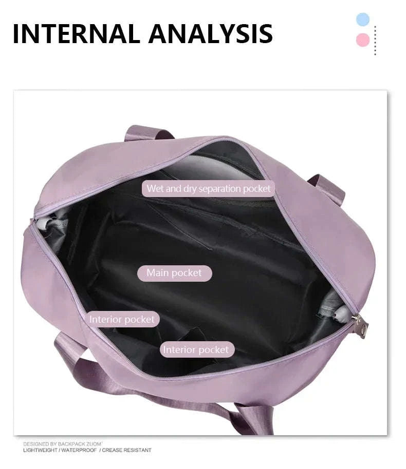 Large-Capacity Travel Bag for Women with Handle-Pink