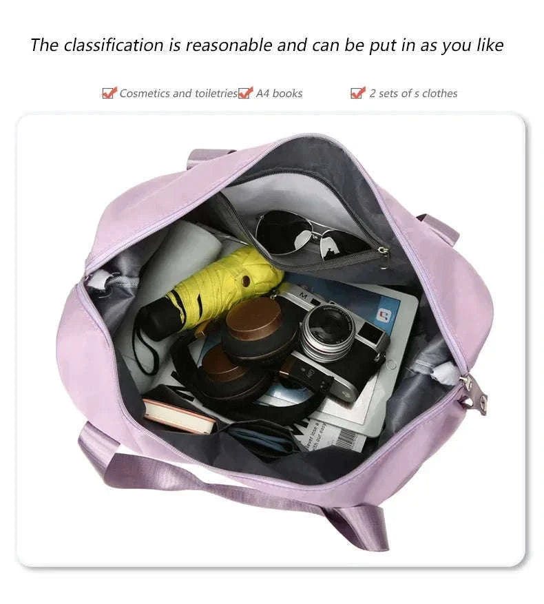Large-Capacity Travel Bag for Women with Handle-Pink
