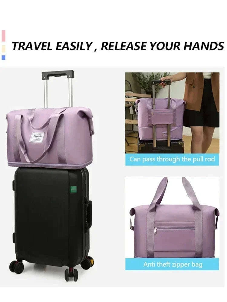 Large-Capacity Travel Bag for Women with Handle-Pink
