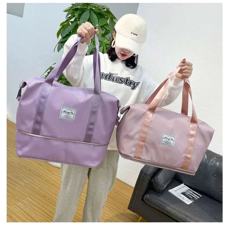 Large-Capacity Travel Bag for Women with Handle-Pink