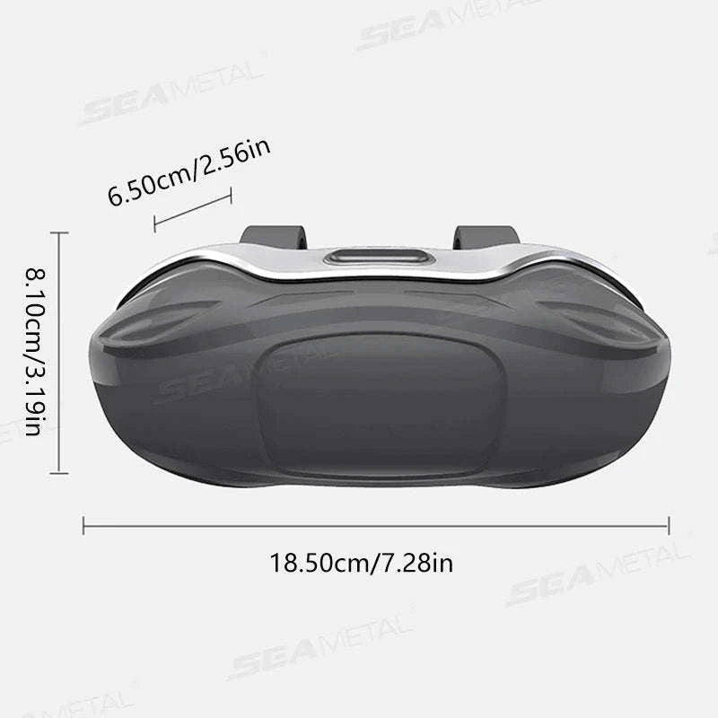 Large Car Glasses Holder Clip on Sun Visor Anti Scratch Flocking Layer-Brown