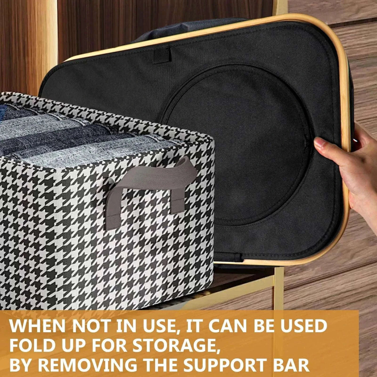 Large Foldable Recycling Bin with Lid 100L 145L Storage Organizer-145L / france
