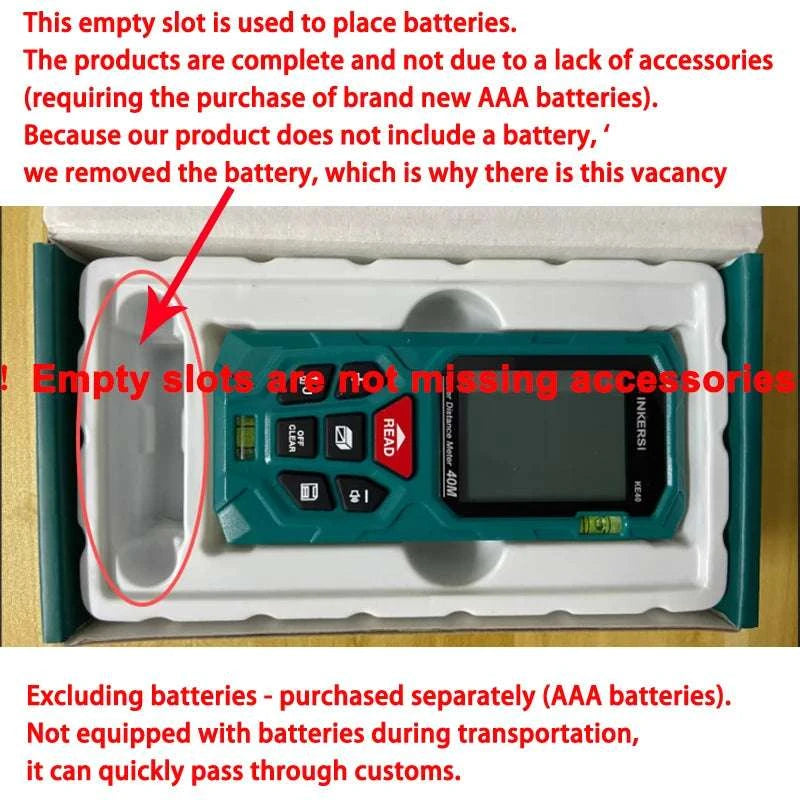 Laser Distance Meter 40M–120M ±2mm Digital Rangefinder Tool-KE70 70m