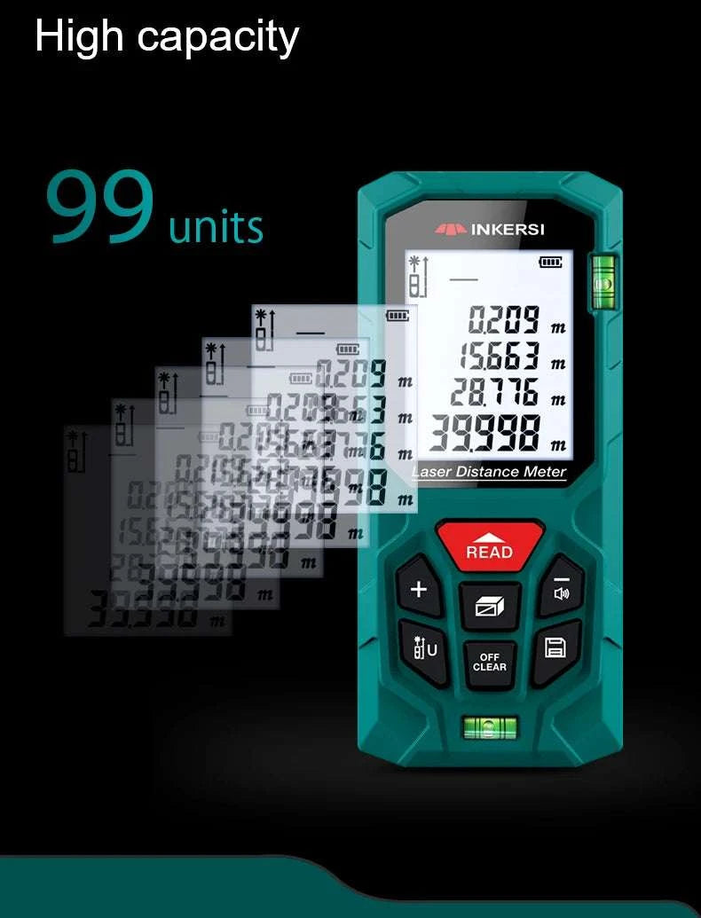 Laser Distance Meter 40M–120M ±2mm Digital Rangefinder Tool-KE70 70m