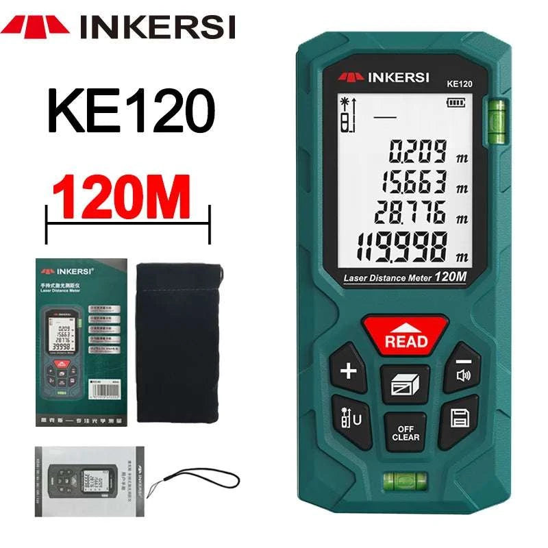 Laser Distance Meter 40M–120M ±2mm Digital Rangefinder Tool-KE70 70m