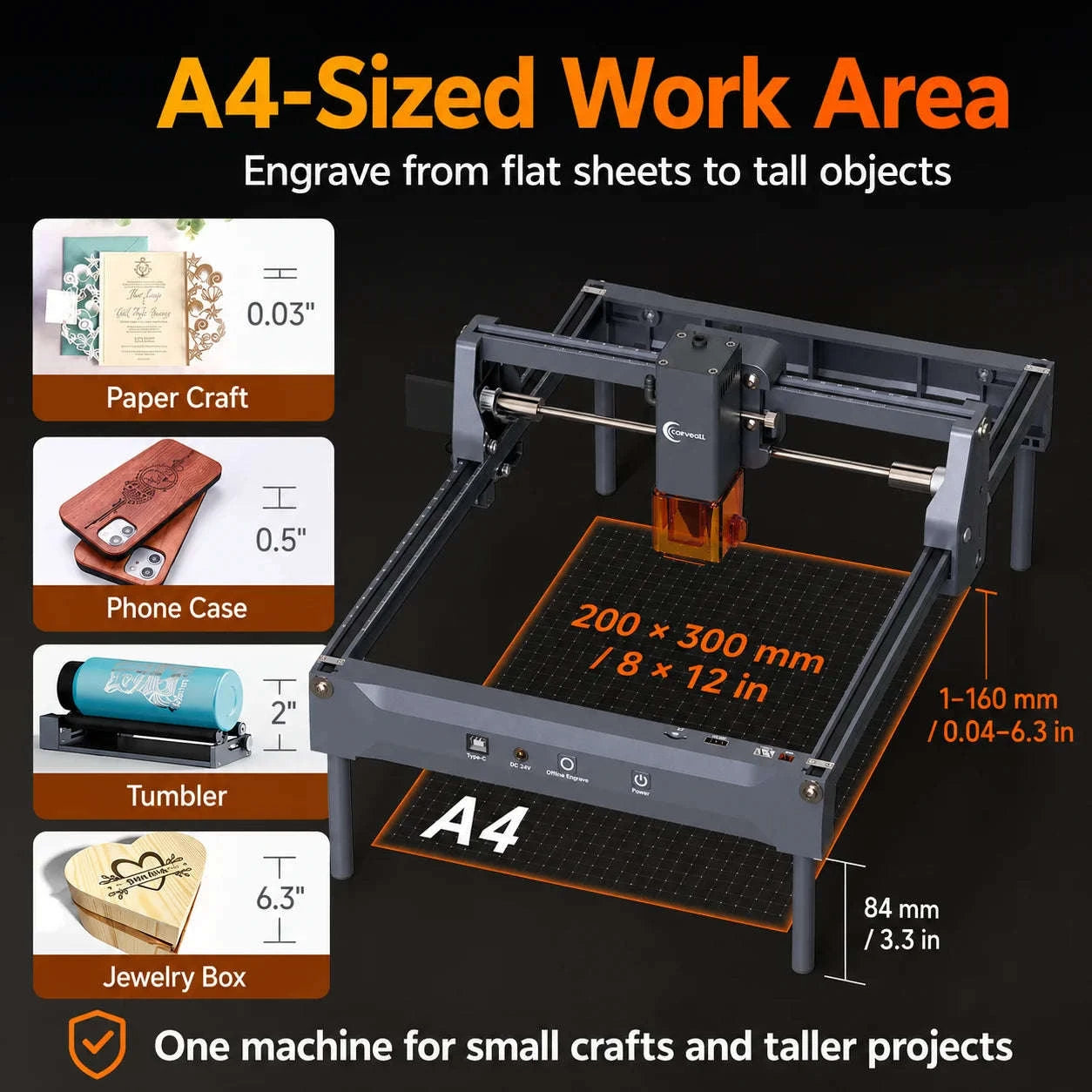 Laser Engraving Machine 5W 10W Free App Control Diode Engraver Cutter-10W Cover and Table / spain