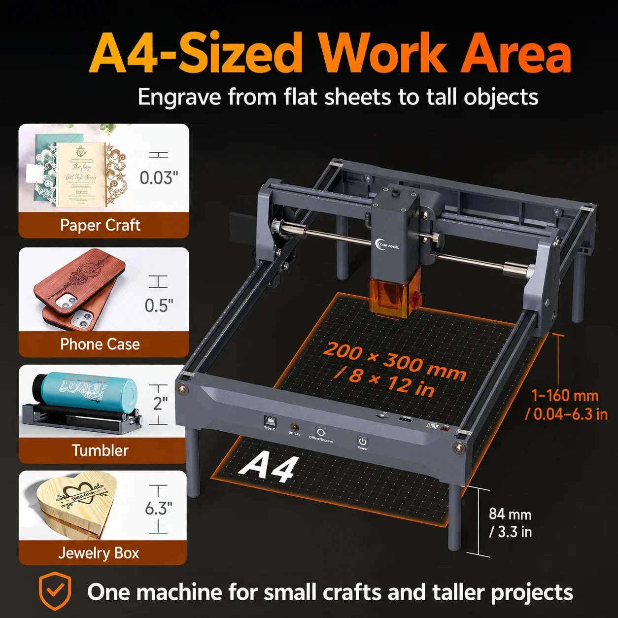 Laser Engraving Machine 5W 10W Free App Control Diode Engraver Cutter-10W Cover and Table / spain