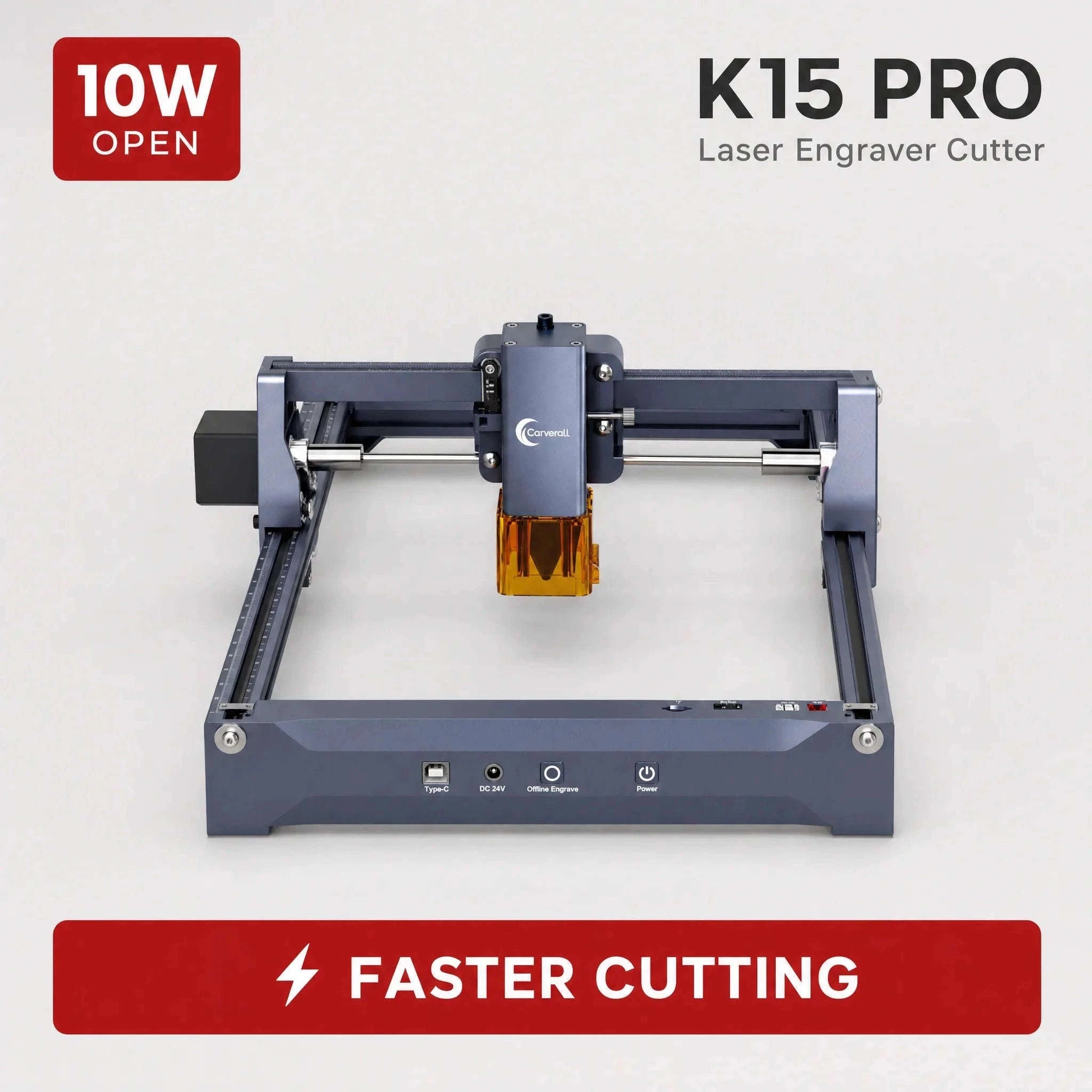 Laser Engraving Machine 5W 10W Free App Control Diode Engraver Cutter-10W Cover and Table / spain