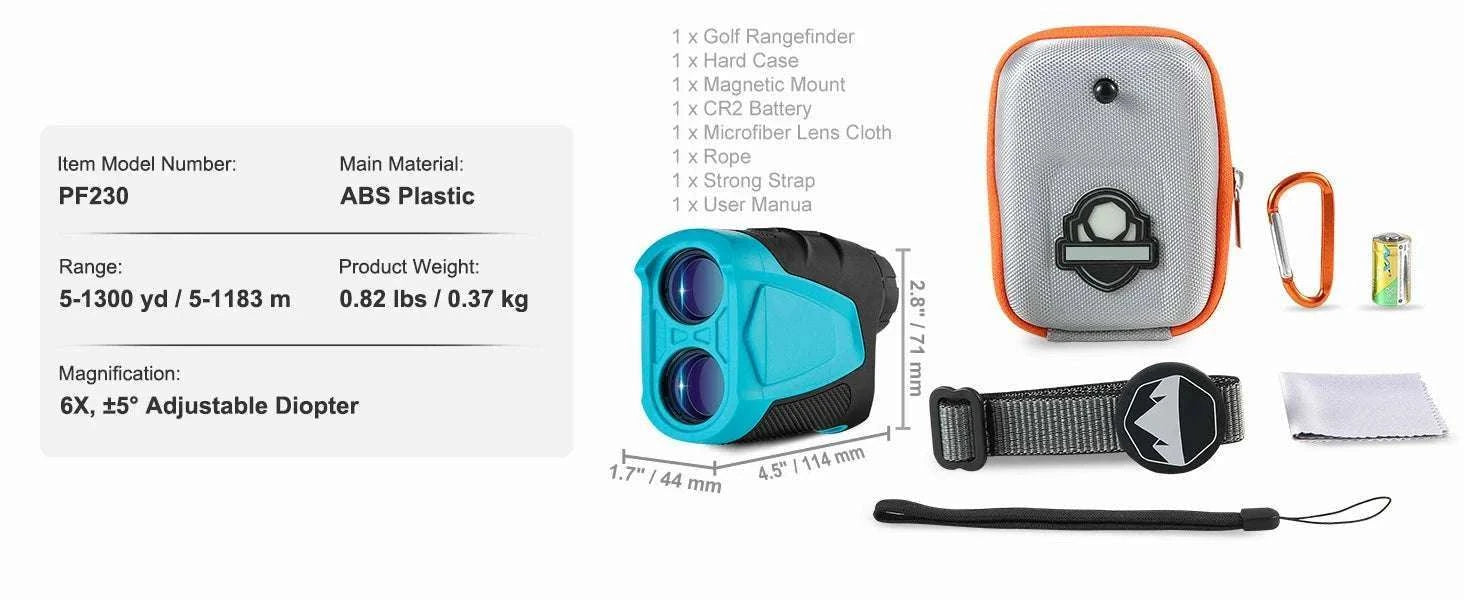 Laser Golf Rangefinder 1300 Yards with Slope & Flag Lock-5-1300 yards / United States