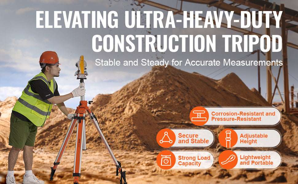Laser Level Tripod Stand Adjustable Aluminum Survey Tripod-pro / france