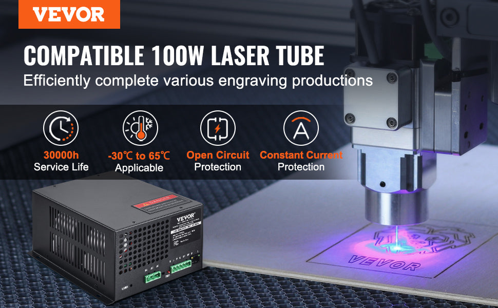 Τροφοδοτικό Ισχύος CO2 Laser 40W–150W για Χαράκτες & Κόφτες 110V