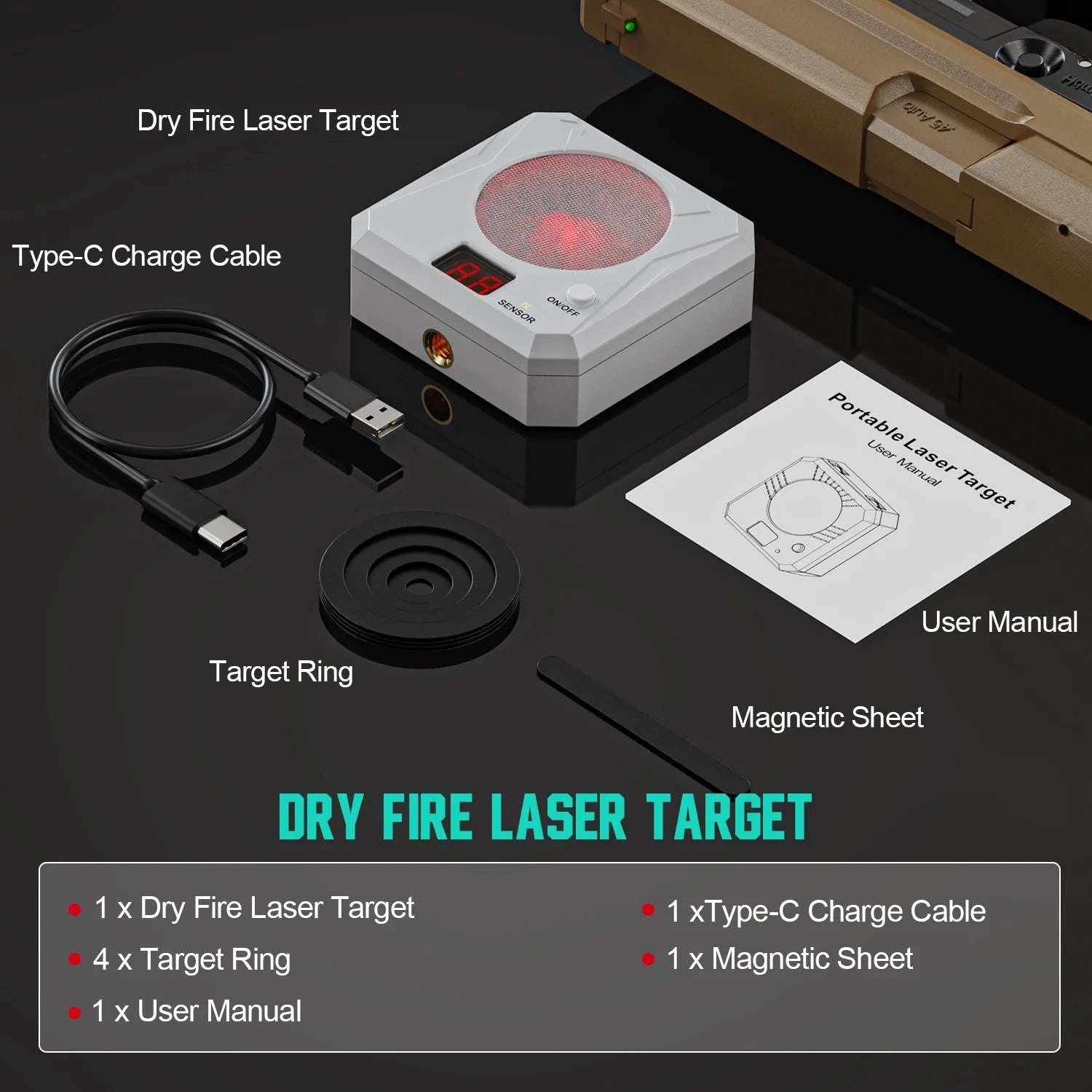 Laser Training Kit with Voice-Activated Target and Score Count-1352 10PCS / Germany