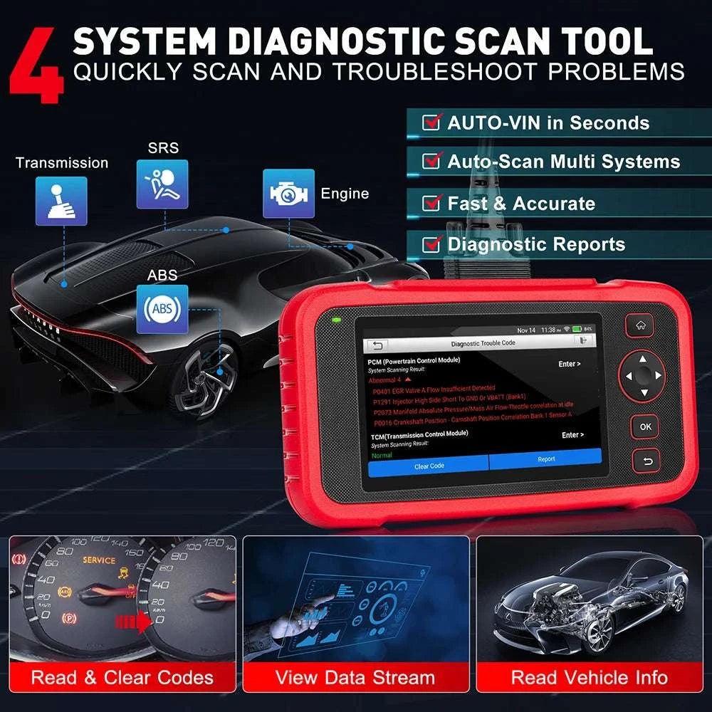 LAUNCH CRP123I V3.0 OBD2 Scanner with 4 System Diagnostics-CRP123I Version 3.0 / Poland