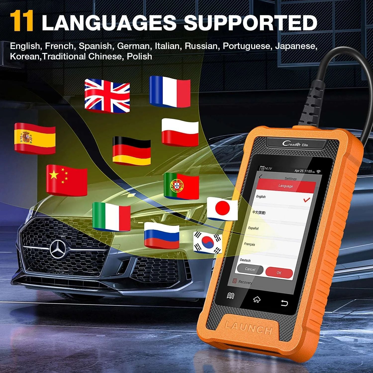 LAUNCH X431 Creader Elite OBD2 Scanner for Mercedes Full System-For Nissan / United States
