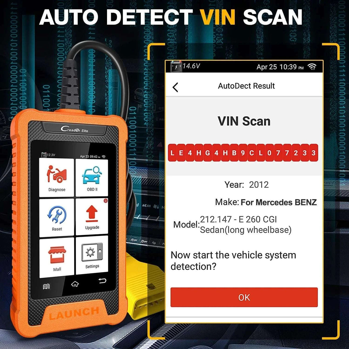 LAUNCH X431 Creader Elite OBD2 Scanner for Mercedes Full System-For Nissan / United States