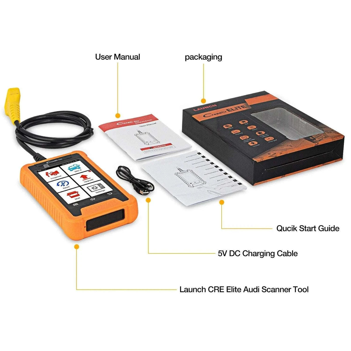 LAUNCH X431 Creader Elite OBD2 Scanner for Mercedes Full System-For Nissan / United States