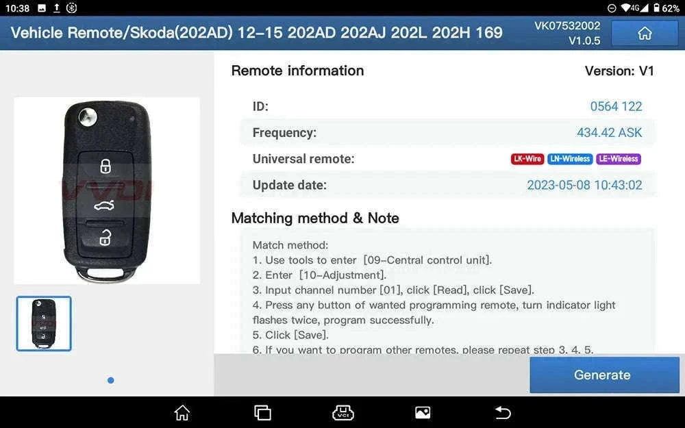 LAUNCH X431 Key Programmer for Smart Key and IMMO Chips-without 4 keys set / CZECH REPUBLIC