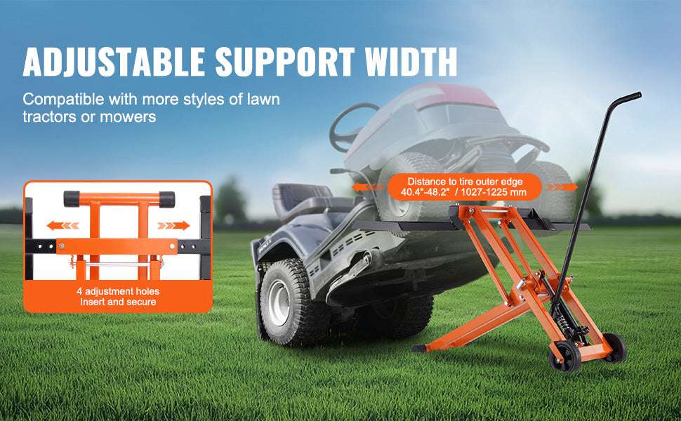 Lawn Mower Lift with Hydraulic Jack – 500 lb Adjustable Tractor Lifter-880LBS / United States