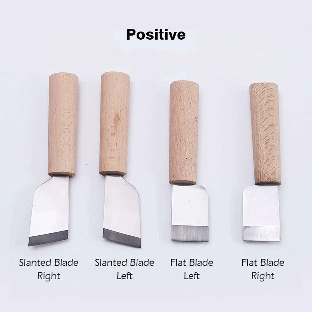 Leather Craft Cutting Knife with High Speed Steel Blade Option-Slanted blade-Left / United States