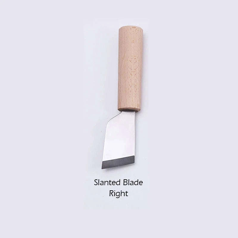 Leather Craft Cutting Knife with High Speed Steel Blade Option-Slanted blade-Left / United States