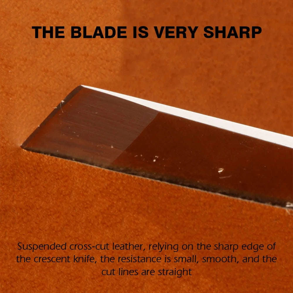 Leather Craft Cutting Knife with High Speed Steel Blade Option-Slanted blade-Left / United States