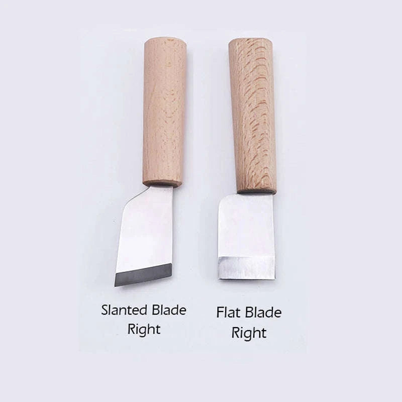 Leather Craft Cutting Knife with High Speed Steel Blade Option-Slanted blade-Left / United States