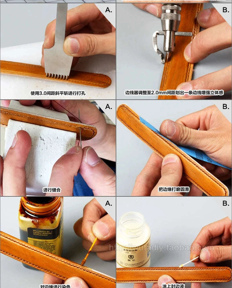 Leather Craft Cutting Knife with High Speed Steel Blade Option-Slanted blade-Left / United States