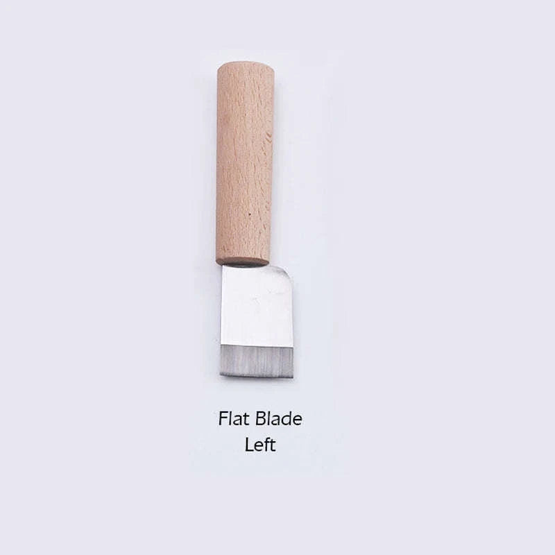 Leather Craft Cutting Knife with High Speed Steel Blade Option-Slanted blade-Left / United States
